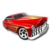 Коллекционная модель автомобиля Drag Merc 1949 - HW Showroom 2013, желтая, Hot Wheels, Mattel [X1858]