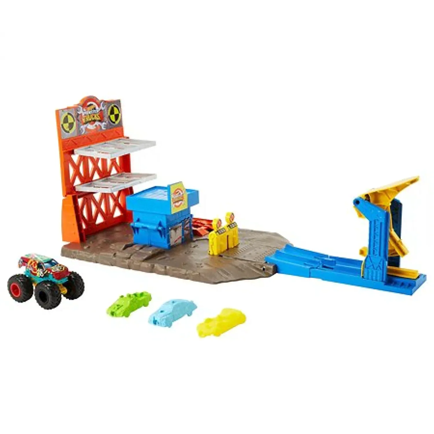 Набор игровой Hot Wheels Монстр-трак Автотрек Взрывная станция HFB12-0