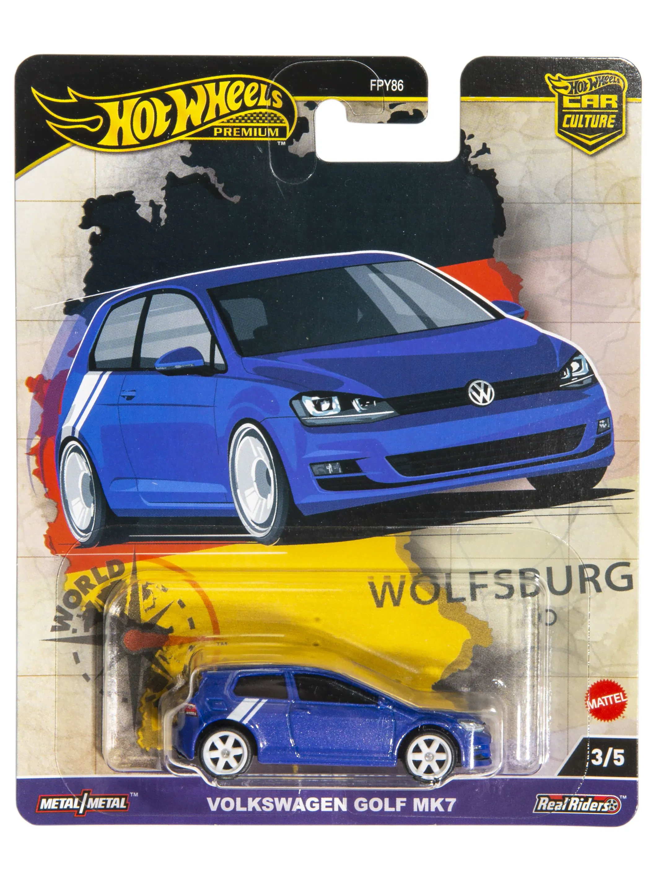 Машинка Hot Wheels Premium Volkswagen Golf Mk7